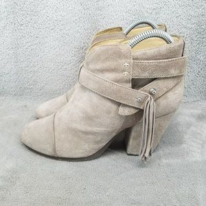 Rag & Bone Shoes Womens Size 7 Tan Strap Tassel Ankle Boots